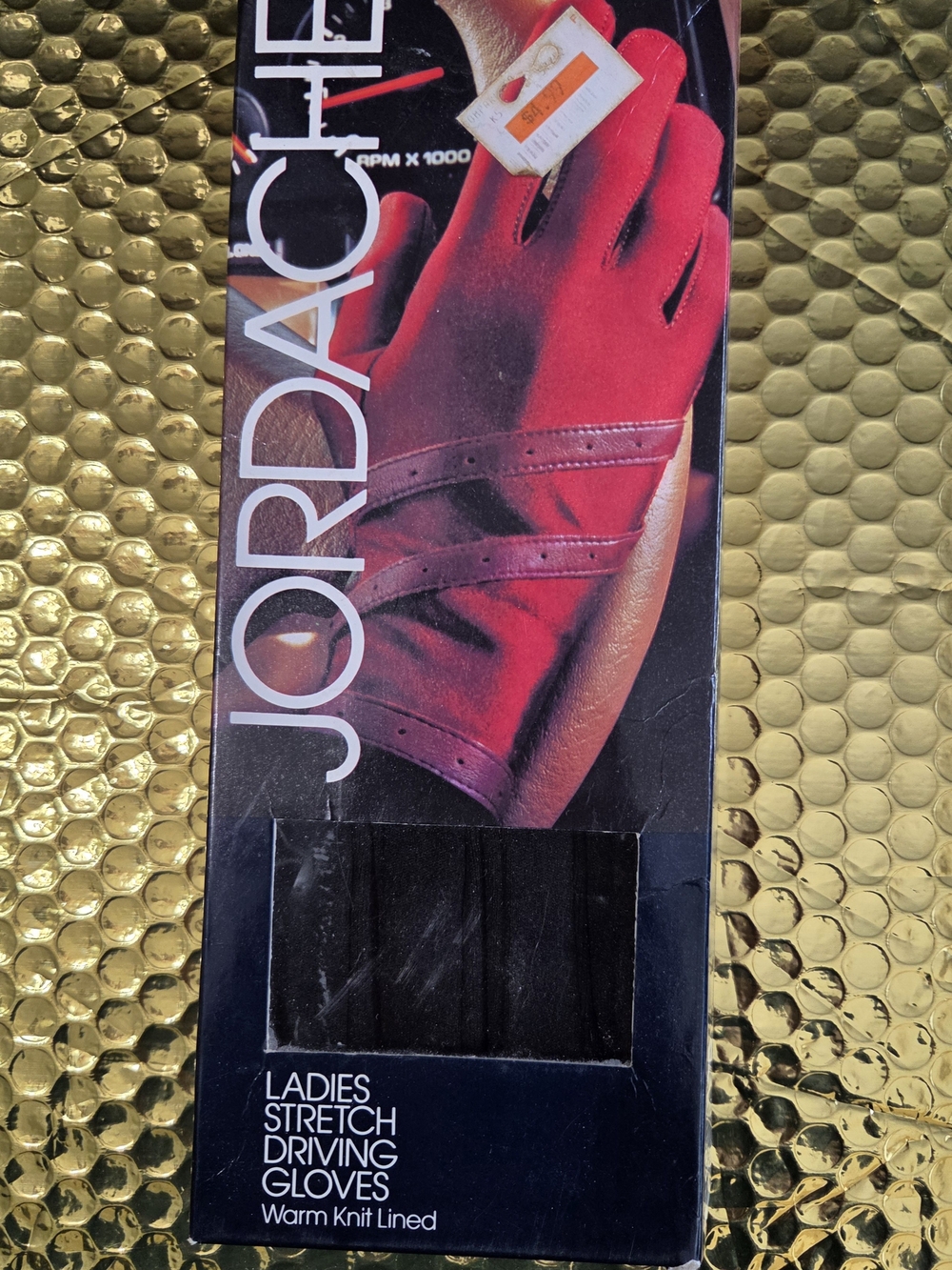 Jordache Black Vintage Ladies Stretch Driving Gloves